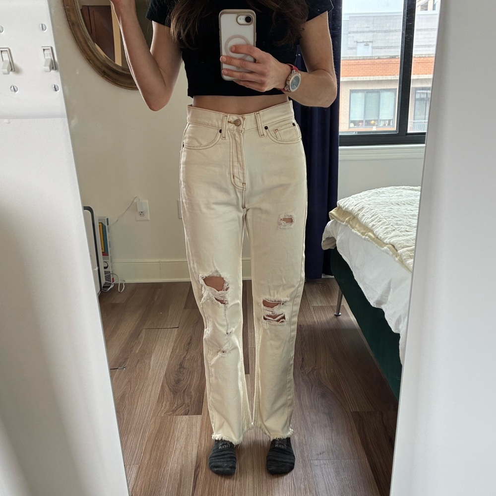 BDG by Urban Outfitters High Rise Ripped Cowboy Denim Jeans